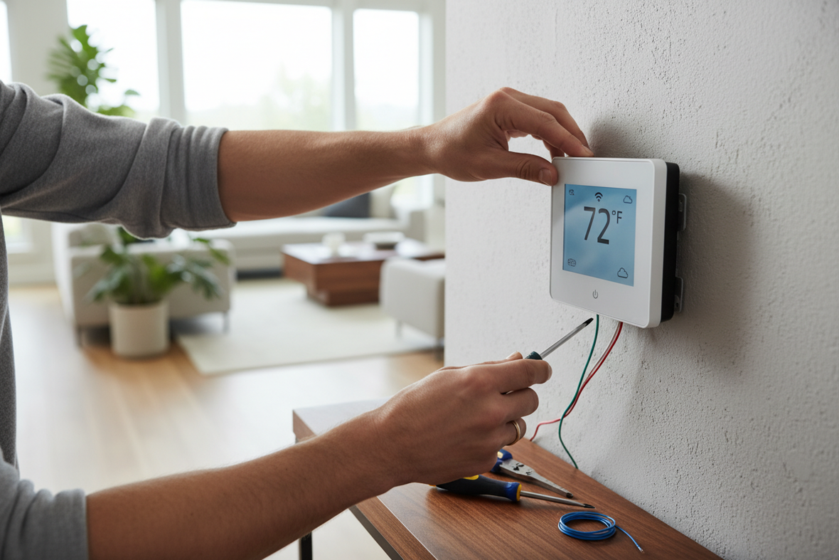 Installazione termostato WiFi smart a parete - guida passo passo