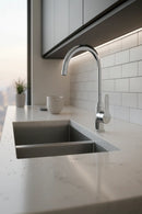 Miscelatore Lavello Alto Girevole PAFFONI BLU180CR - Canna Tubo Ombrello-4