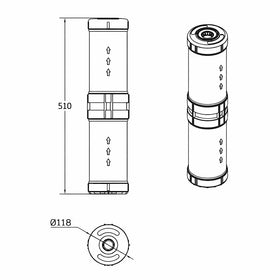Cartuccia Ricambio Watts Oneflow OFTWH-R 23/38 L/min 3/4" Anticalcare TAC - 0