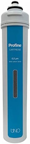 Cartuccia ricambio Profine Uno Silver a carbone attivo per filtro acqua su sfondo bianco