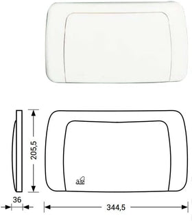 ITS Todini Placca Comando Incasso WC Hydrobox Mono Pulsante - 0