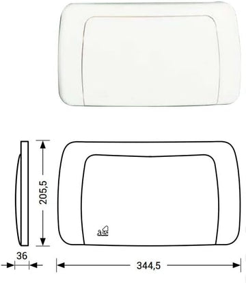 Placca Comando ITS Todini Hydrobox Mono Pulsante Incasso WC - Design Moderno Made in Italy - 0