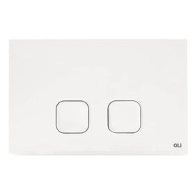 Oliver 132-V7082-B Placca Comando Plain Dual Doppio Scarico Bianca