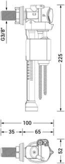 Valvola di Riempimento ITS Todini Compact Art. 2.01 – Galleggiante Silenzioso Universale per Cassetta WC-2