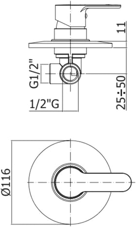 Miscelatore Doccia Incasso Blu010 Blu Paffoni - 0