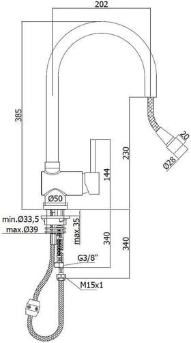 Paffoni-Miscelatore Cucina SK185CR Doccetta Estraibile Cromato | Serie Stick - 0
