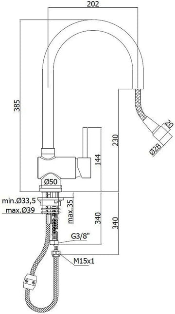 Paffoni-Miscelatore Cucina SK185CR Doccetta Estraibile Cromato | Serie Stick - 0