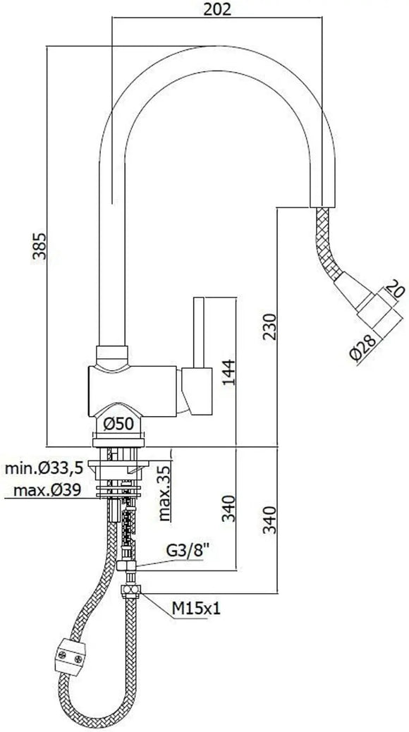 Paffoni Stick SK185CR – Miscelatore Cucina con Doccetta Estraibile Cromato