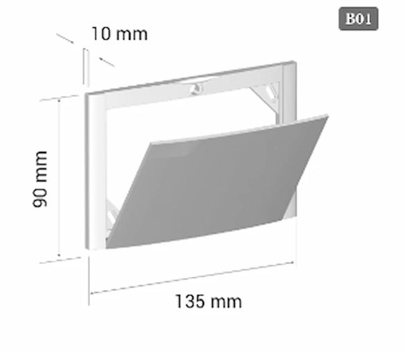 Placca Copertura TECO K2.1 Nero Valvola Gas e Acqua - Ricambio Originale Resistente UV