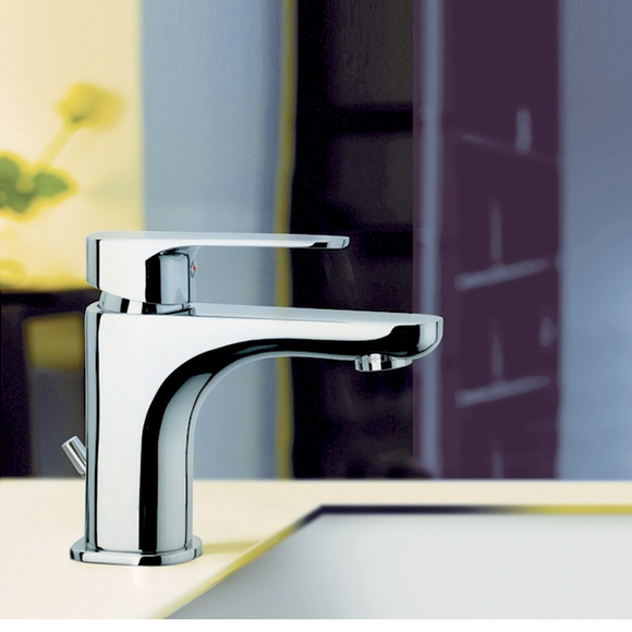 Paffoni Blu075 Rubinetto Miscelatore Per Lavabo Con Piletta 1" 1/4, Ottone Cromato