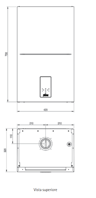 Caldaia Condensazione Ferroli Bluehelix HiTech RRT 34C 34kW Metano GPL Classe A+ - 0