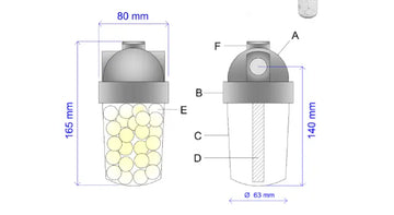 Dosatore Silifos 1/OP - dettaglio valvola sferica tre vie per trattamento acqua anticalcare