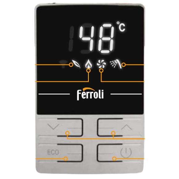 Scaldabagno Gas Ferroli Externo 16 Litri Metano Camera Stagna Low NOx Classe A Profilo XL