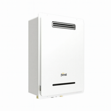 Scaldabagno Gas Ferroli Externo 16 Litri Metano Camera Stagna Low NOx Classe A Profilo XL