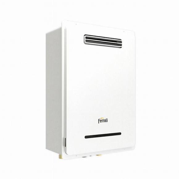 Scaldabagno Gas Ferroli Externo 16 Litri Metano Camera Stagna Low NOx Classe A Profilo XL