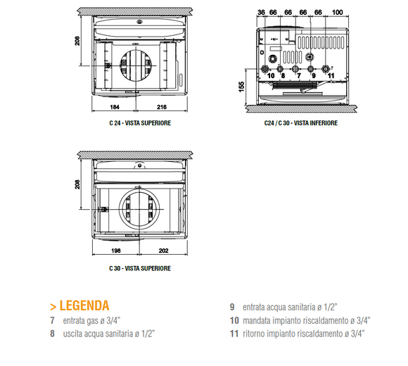Caldaia Camera Aperta Ferroli Divatech D LN C 24 kW - Low NOx Classe A
