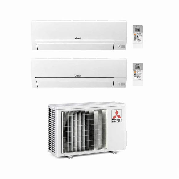 Kit Dual Split Mitsubishi Electric MXZ-2HA50VF + MSZ-HR25 + MSZ-HR35 9000+12000 BTU