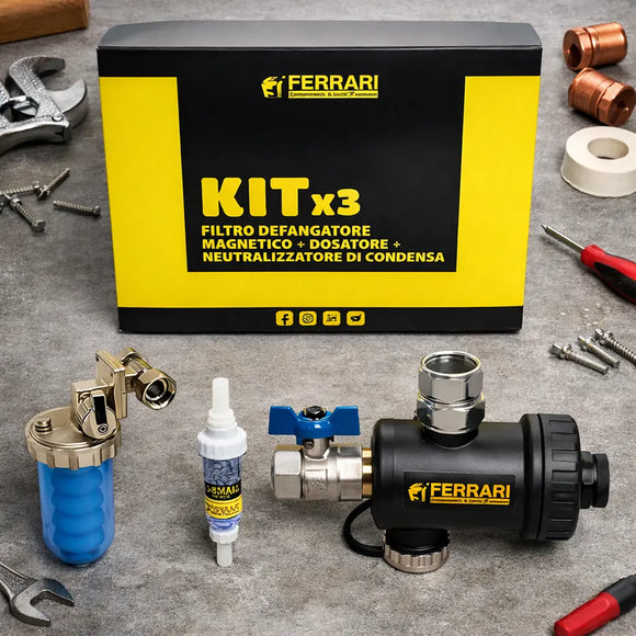 Kit Salva Caldaia Ferrari 3 in 1 – Defangatore, Dosatore e Neutralizzatore Condensa