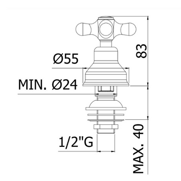 Miscelatore Bidet Paffoni IRIS IR075CR - Cromato con Scarico 1" 1/4 - 0
