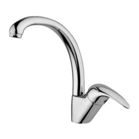 Paffoni ND181CR Miscelatore Lavello Monoforo con Canna Orientabile Alta - Serie Nettuno Due