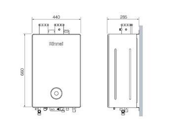 Caldaia Condensazione Rinnai Momiji 34 kW Metano Cronotermostato Wi-Fi Low NOx Classe A Profilo XL - 0