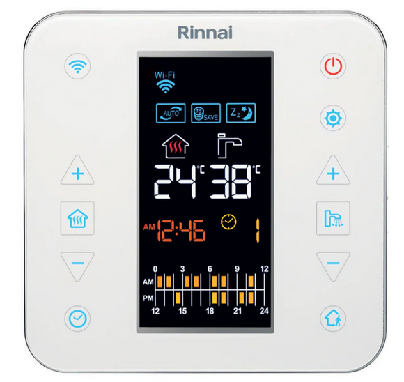 Caldaia Condensazione Rinnai Momiji 34 kW Metano Cronotermostato Wi-Fi Low NOx Classe A Profilo XL