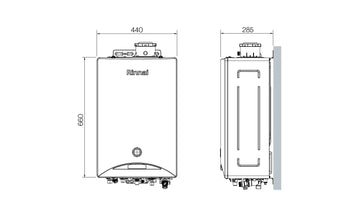 Caldaia Condensazione Rinnai Zen 29 kW Metano Wi-Fi Low NOx Classe A Profilo XL - 0