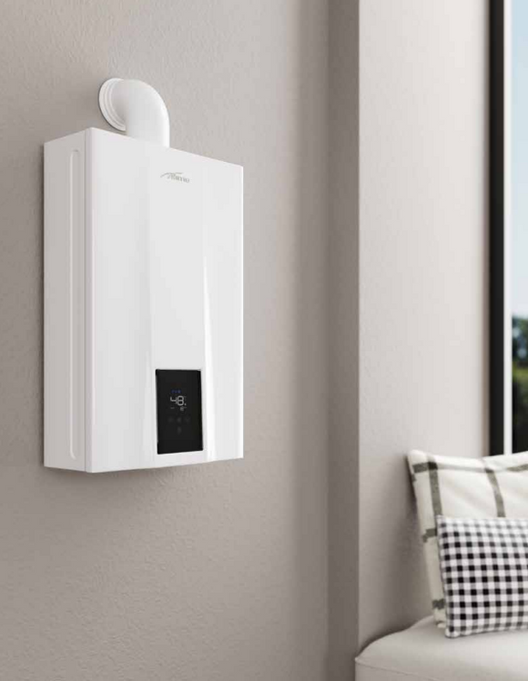 Scaldabagno Gas Sime MINI 16 BF ERP Camera Stagna 16 Litri Metano GPL Display LED 3 Modalità