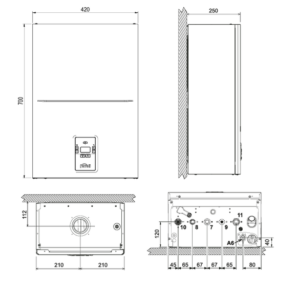 Caldaia Condensazione Ferroli Bluehelix Alpha 28C 28 kW Metano Classe A