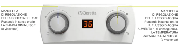Scaldabagno Beretta Fonte LX 11P Metano 11 l/min Camera Aperta Classe A Low NOx