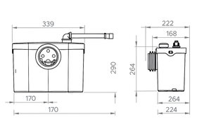 SFA Sanitrit UP - Trituratore WC 400W | Scarico 4m Verticale / 100m Orizzontale - 0