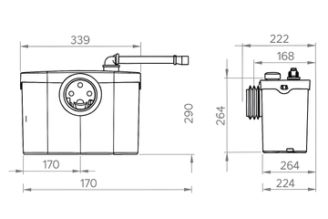 SFA Sanitrit UP - Trituratore WC 400W | Scarico 4m Verticale / 100m Orizzontale - 0