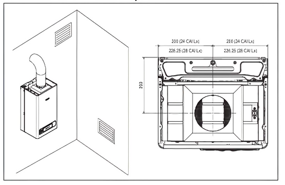 Caldaia Beretta Mynute LX 28 kW CAI Camera Aperta Metano/GPL | Low NOx