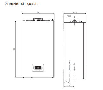 Caldaia Condensazione Beretta Ciao X 25 C 25 kW Classe A Metano Touchpad Inox - 0