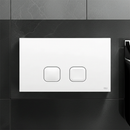 Placca Comando Oliver 132-V7082-B Plain Dual Bianca - Doppio Scarico WC Risparmio Idrico-2