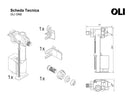 Galleggiante Ricambio OLI One Attacco Laterale 3/8" OL0884379 | Cassetta WC-4