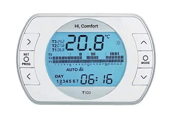 Cronotermostato HI comfort T100 - Programmazione Settimanale Display LCD | Codice 20193352