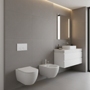 Placca Comando Oliver 132-V7082-B Plain Dual Bianca - Doppio Scarico WC Risparmio Idrico-3