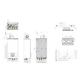 Caldaia Condensazione Sime VERA HE 25 kW Metano Classe A NOx 6 Open Therm Rendimento 106% - 0
