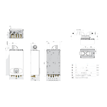 Caldaia Condensazione Sime VERA HE 25 kW Metano Classe A NOx 6 Open Therm Rendimento 106% - 0
