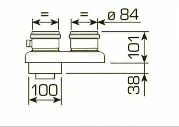Sime-Sdoppiatore Aspirazione/Scarico 80 mm - 0