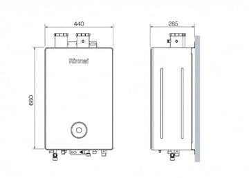 Caldaia Condensazione Rinnai Momiji 24 kW Metano Cronotermostato Wi-Fi Low NOx Classe A Profilo L - 0