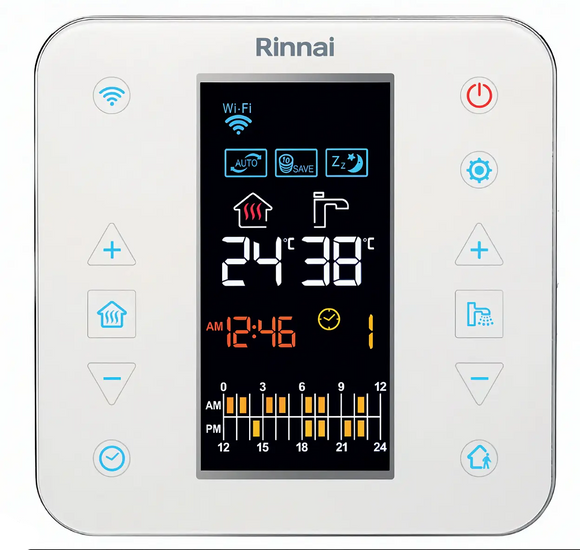 Caldaia Condensazione Rinnai Momiji 24 kW Metano Cronotermostato Wi-Fi Low NOx Classe A Profilo L