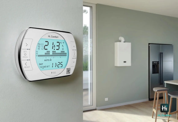 Cronotermostato HI comfort T100 - Programmazione Settimanale Display LCD | Codice 20193352