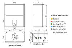 Schema tecnico dimensioni BLUEHELIX HITECH RRT C