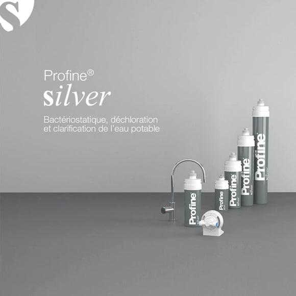 Filtro Acqua Profine Silver Medium – Cartuccia Antibatterica Carbon Block 0,5 µm | Made in Italy