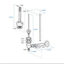 Batteria Scarico WC ITS 8.00 FAIT CROM - Meccanismo Universale Cromato Mezza Altezza-2