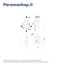 Paffoni Stick SK015CR – Miscelatore Doccia Incasso con Deviatore 2 Uscite-6