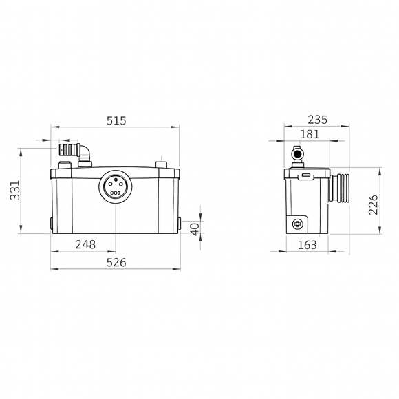 Trituratore WC SFA SANIPLUS UP 400W Bagno Completo Lavabo Bidet Doccia