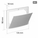 TECO K2 B01 – Placca di Copertura Rubinetto Gas da Incasso 135x90mm | Finitura Cromo-4